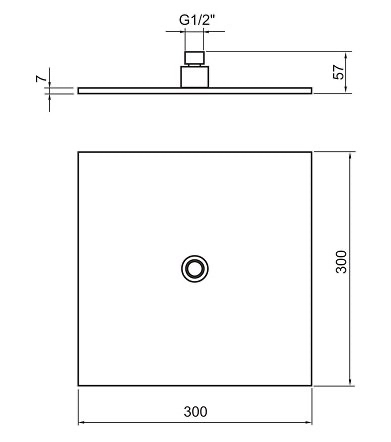 Aquaristo AQS60130 hlavová sprcha 300 × 300 mm